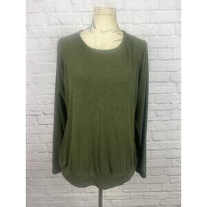 Buffalo by David Bitton Long Sleeve Casual Green Blouse